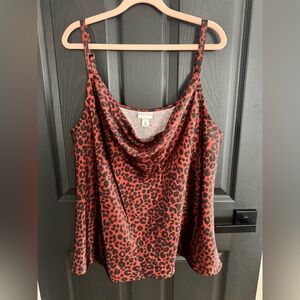 Ava & Viv Red Leopard Print Camisole